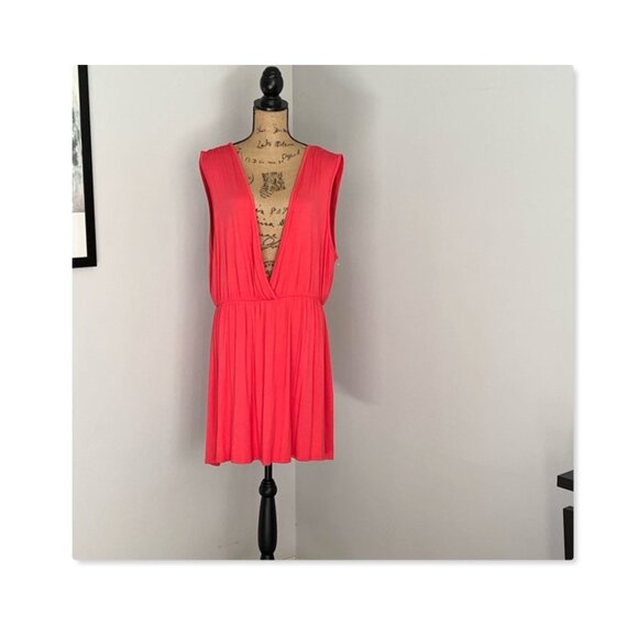 Ultra Beach Deep V Mini Dress Coverup Sz 1X - Picture 3 of 9